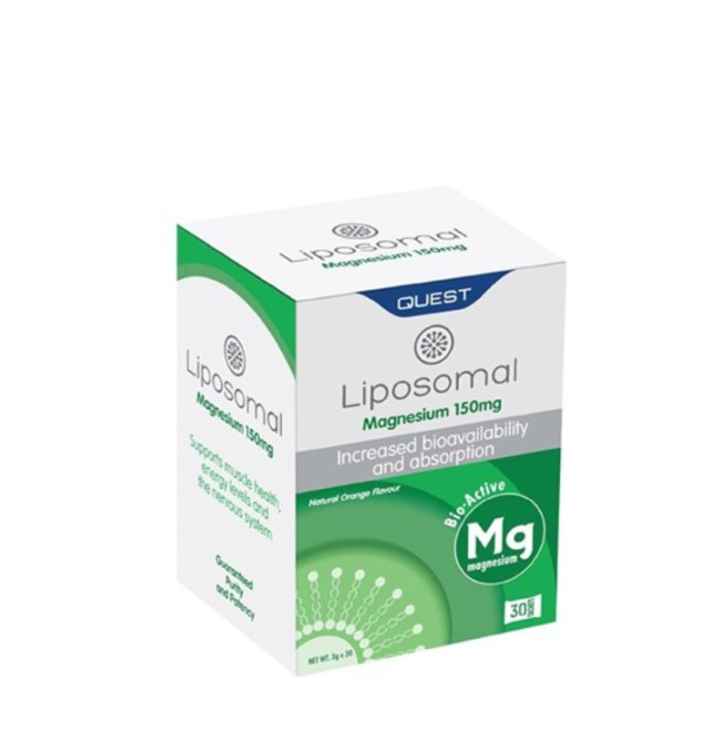 Quest Liposomal Magnesium Λιποσωμικό Μαγνήσιο Αυξημένης Απορρόφησης 150mg 30saches
