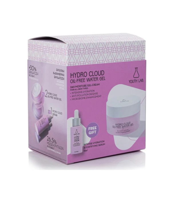 Youth Lab Set Hydro Cloud Value Oil-Free Ενυδατική Κρέμα-gel Προσώπου 50ml & Δώρο Ενυδατικός Ορός Προσώπου με Υαλουρονικό Οξύ 15ml