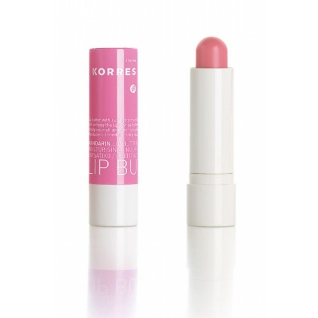KORRES LIP BUTTER STICK MANDARIN SPF 15_PINK