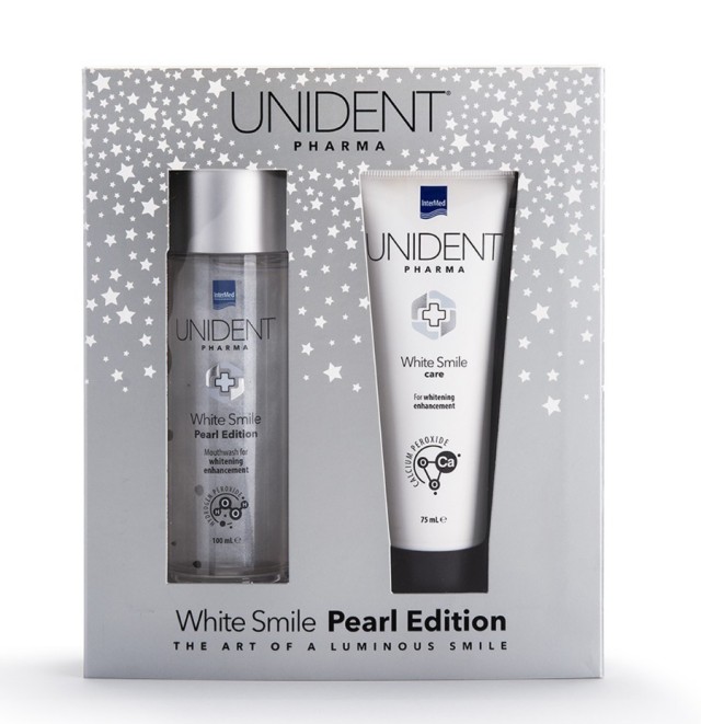 Intermed Unident Set White Smile Pearl Edition Mouthwash 100ml & Toothpaste 75ml