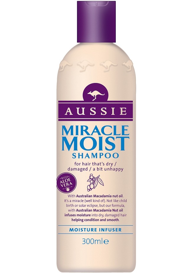 AUSSIE Miracle Moist Shampoo Σαμπουάν για τα ξηρά, αφυδατωμένα & κατεστραμμένα μαλλιά 300ml