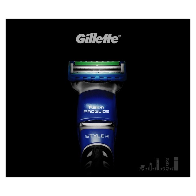 Gillette Fusion ProGlide Styler & Δώρο Fusion Gel Hydrating 200ml