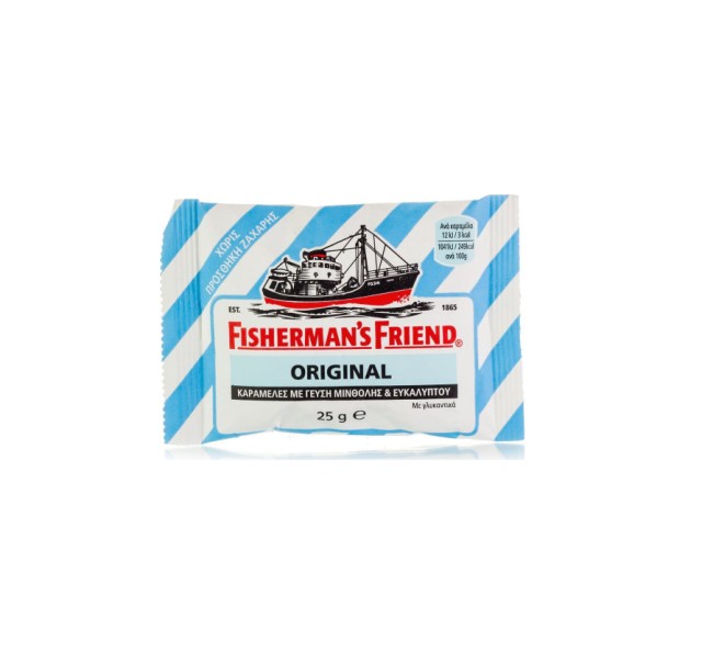 FISHERMAN'S FRIEND Καραμέλες Original Sugar Free (ΓΑΛΑΖΙΟ) 25gr