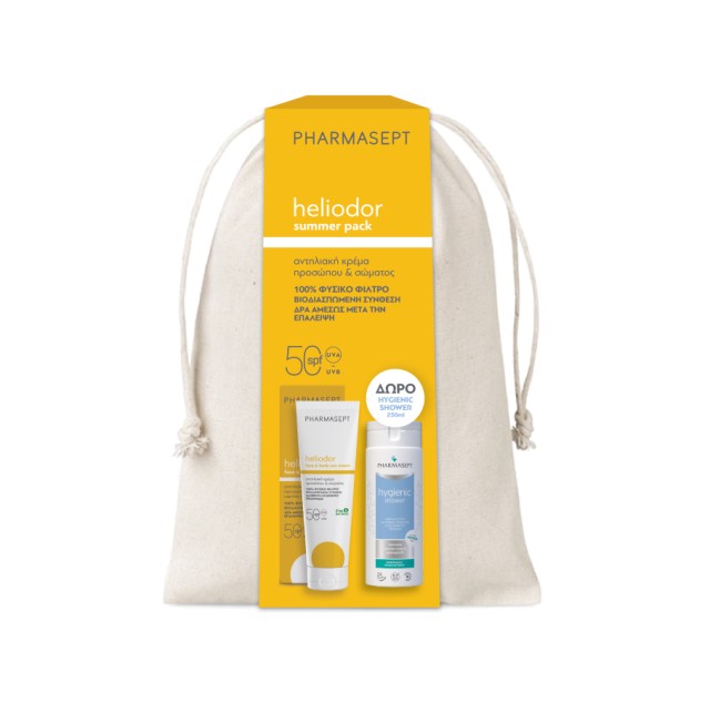 Pharmasept Set Heliodor Face & Body Sun Cream SPF50 150ml + Δώρο Hygienic Shower 250ml