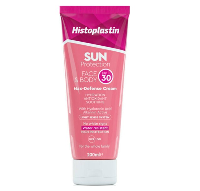 Histoplastin Sun Protection Max-Defense Cream Face & Body SPF30 200ml