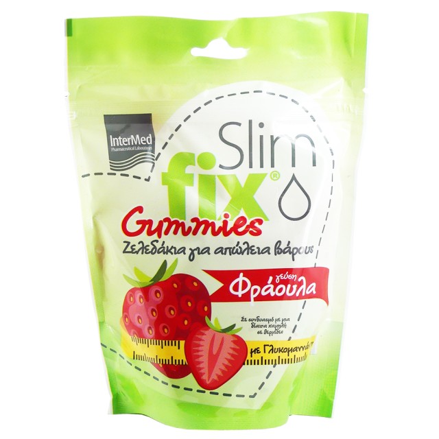 Intermed Slim Fix Strawberry Gummies, (Ζελεδάκια για Απώλεια Βάρους με Γεύση Φράουλα), 210g.