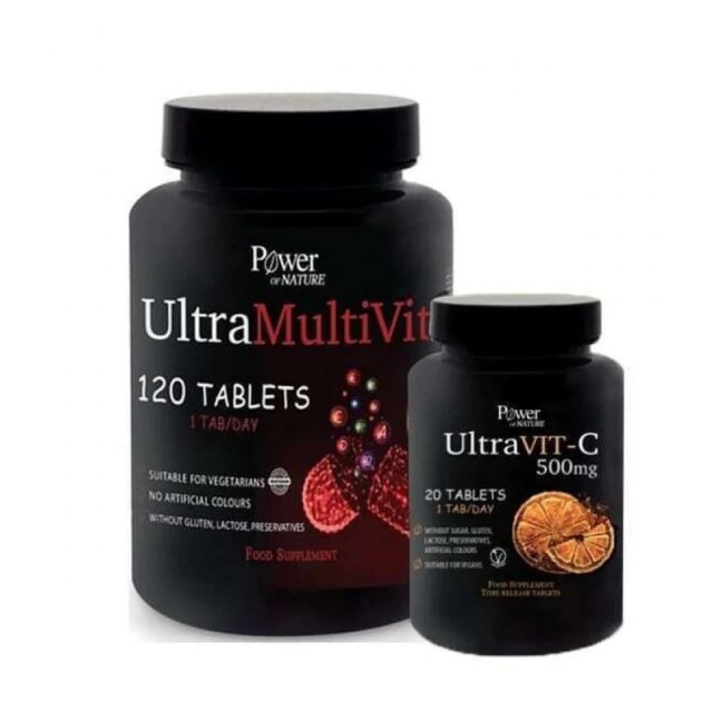 Power Health Set UltraMultivit 120tabs + Δώρο UltraVit-C 500mg 20tabs