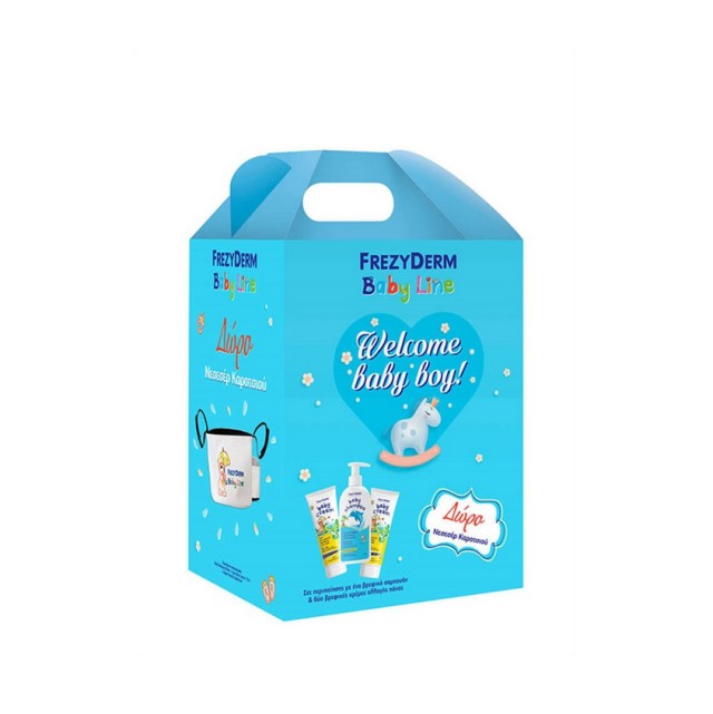 Frezyderm Set Welcome Baby Boy Baby Shampoo 300ml + Baby Cream 2x175ml + Δώρο Νεσεσέρ Καροτσιού 1τμχ