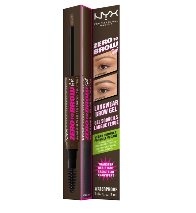 Nyx Professional Makeup Zero To Brow Gel Υγρό Τζελ Φρυδιών Espresso 1τμχ