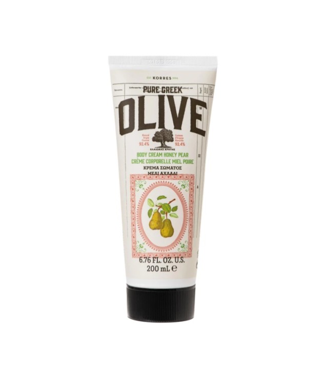 Korres Pure Greek Olive Body Cream Honey Pear Κρέμα Σώματος με Μέλι και Αχλάδι 200ml
