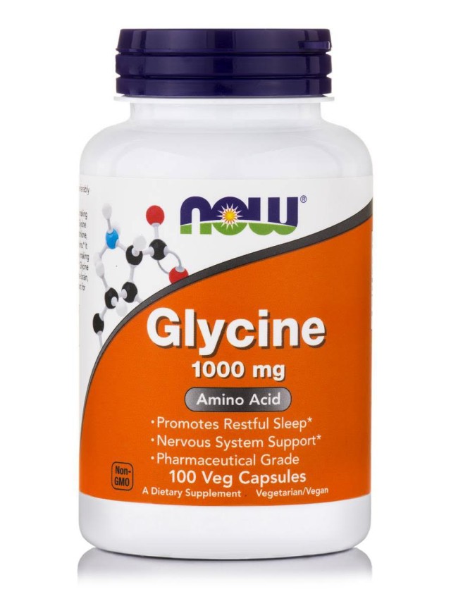 Now Foods Glycine 1000mg Amino Acid 100 Veget.caps