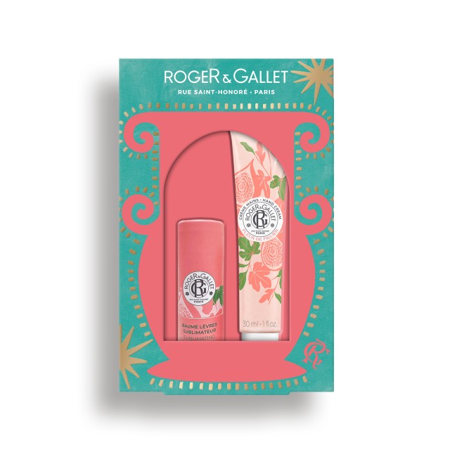 Roger & Gallet Set Fleur de Figuier Hand Cream Ενυδατική Κρέμα Χεριών 30ml & Lip Balm Βάλσαμο Χειλιών 3.5gr