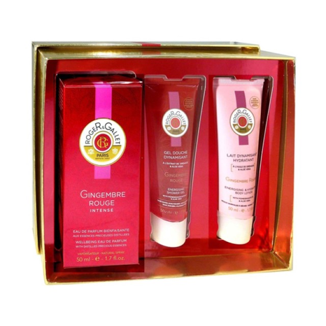 Roger Gallet Giftbox Gingembre Rouge Parfum 50ml + gel douche 50ml + lait Dynamisant 50ml
