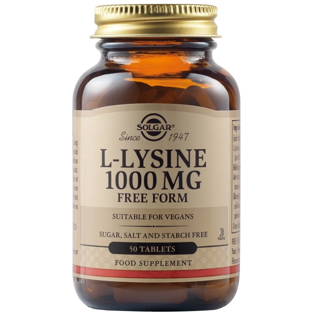 SOLGAR L-LYSINE 1000MG 50VCAP