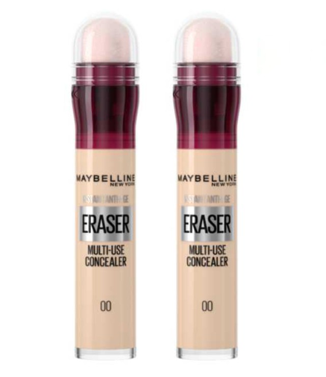 Maybelline Set Age Rewind Instant Eraser Concealer Κονσίλερ με Σφουγγαράκι 00 Ivory 2τμχ
