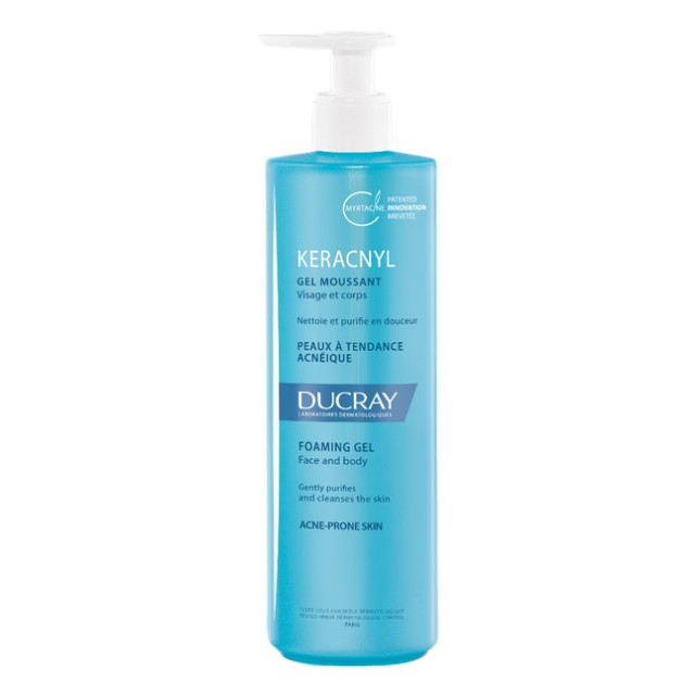 Ducray Keracnyl Gel Moussant Πρόσωπο και Σώμα 400ml