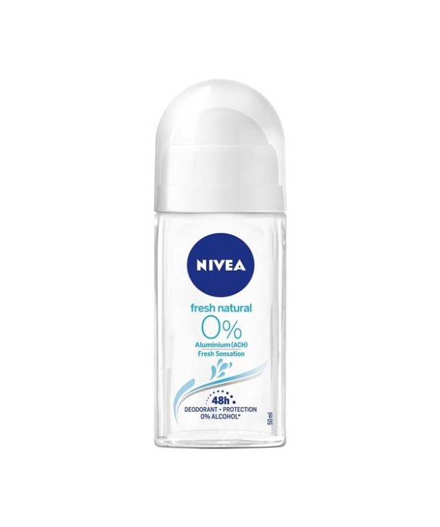 NIVEA Deo Fresh Natural 0% Roll-On Γυναικείο 50ml