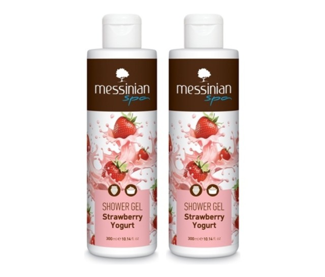 Messinian Spa Αφρόλουτρο Γιαούρτι - Φράουλα 300ml (1+1 δώρο)