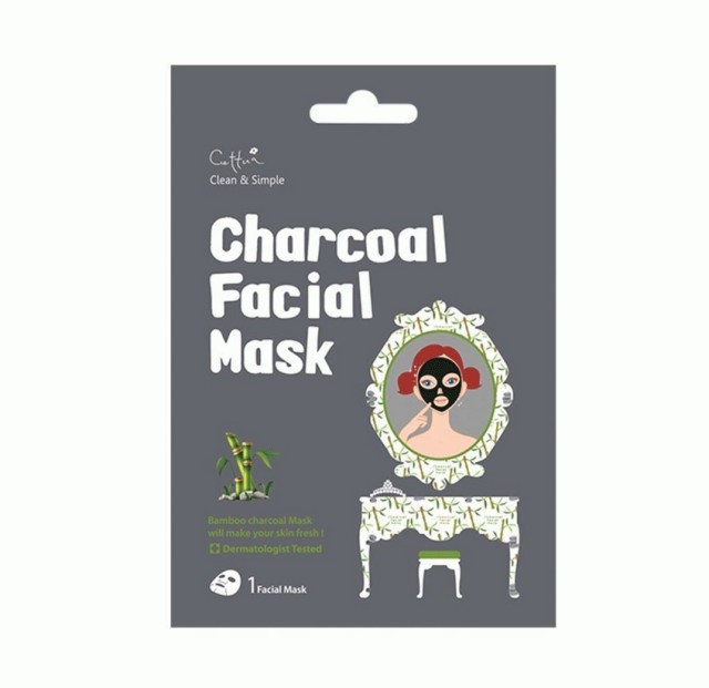 Vican Cettua Clean & Simple Charcoal Facial Mask Μάσκα από Ξυλάνθρακα Μπαμπού και Φυτικά Εκχυλίσματα 1τμχ