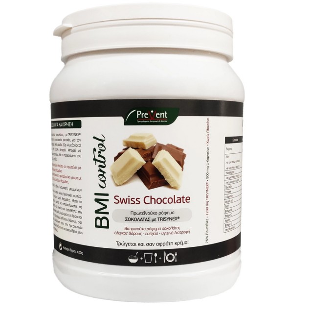Prevent BMI CONTROL Swiss chocolate με TRISYNEX® 420gr