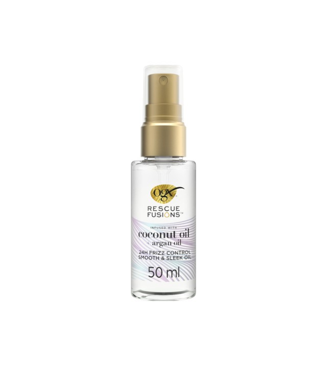 OGX Rescue Fusions 24H Frizz Control Smooth & Sleek Oil Έλαιο Μαλλιών 50ml