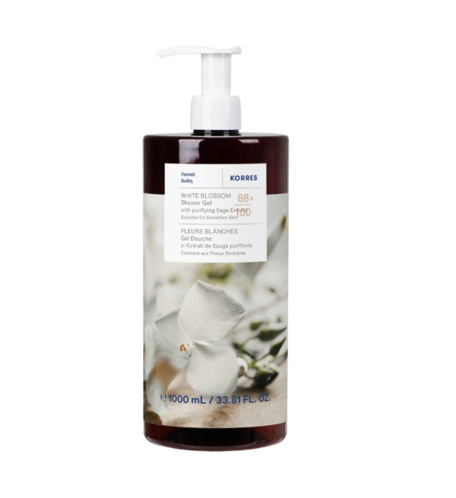Korres Renewing Body Cleanser Aναζωογονητικό Αφρόλουτρο με Άρωμα Λευκά Άνθη 1000ml