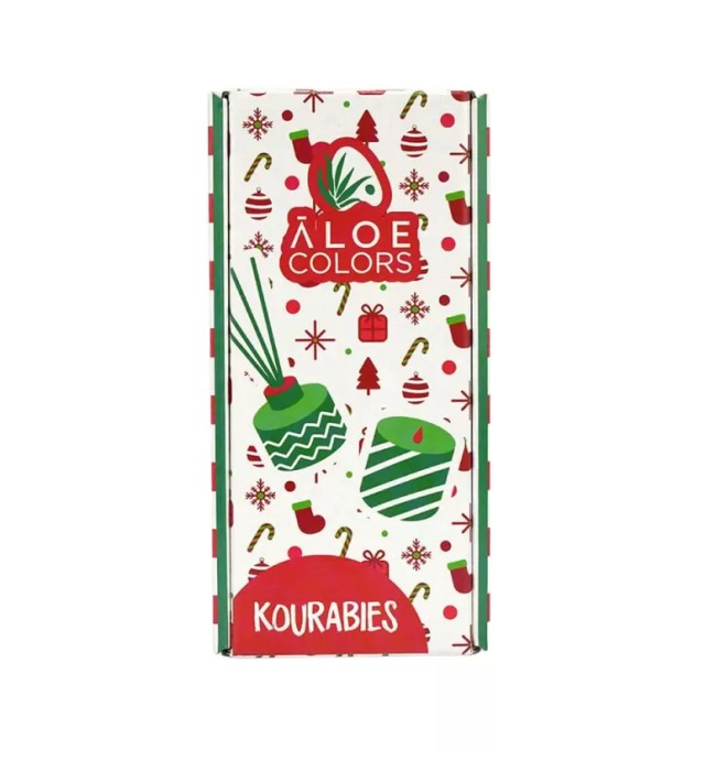 Aloe+ Colors Set Home Kourabies Reed Diffuser Αρωματικό Χώρου 125ml & Scented Soy Candle Κερί Σόγιας 150gr