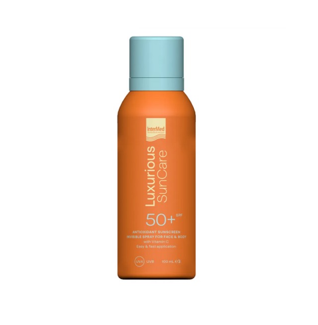 Intermed Luxurious SunCare SPF50 Antioxidant Sunscreen Invisible Spray for Face and Body 100ml