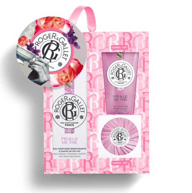 Roger&Gallet Set Feuille de The Eau Parfumee Bienfaisante 100ml + Feuille de The Savon Bienfaisant 50gr + Feuille de The Gel Douche Bienfaisant 50ml