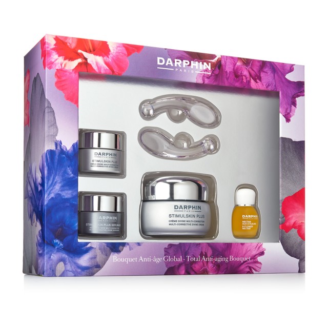 Darphin Set Total Anti-aging Bouquet Stimulskin Plus Multi-Corrective Divine Cream 50ml + Stimulskin Plus Multi-Corrective Divine Eye Cream 5ml + Stimulskin Plus Multi-Corrective Divine Serumask 5ml + 8-Flower Nectar 4ml