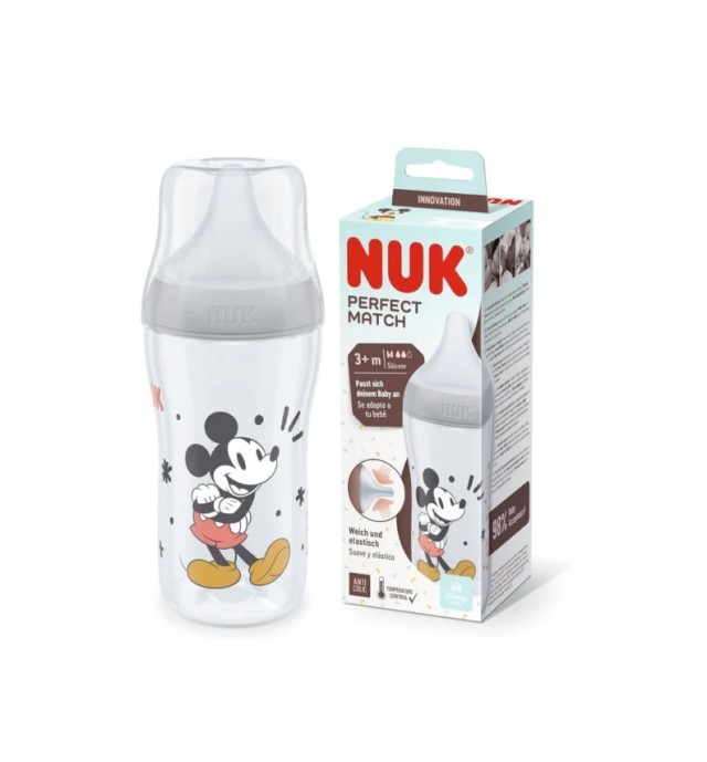Nuk Perfect Match Disney Πλαστικό Μπιμπερό 3m+ 260ml