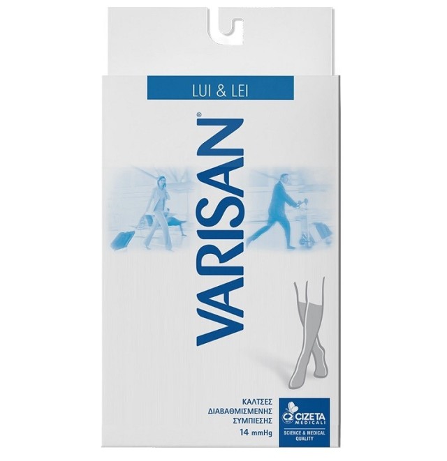 Varisan Lui & Lei Blu Κάλτσες Διαβαθμισμένης Συμπίεσης Κάτω Γόνατος 14 mmHg 561 Μπλε No 3 (41-43)