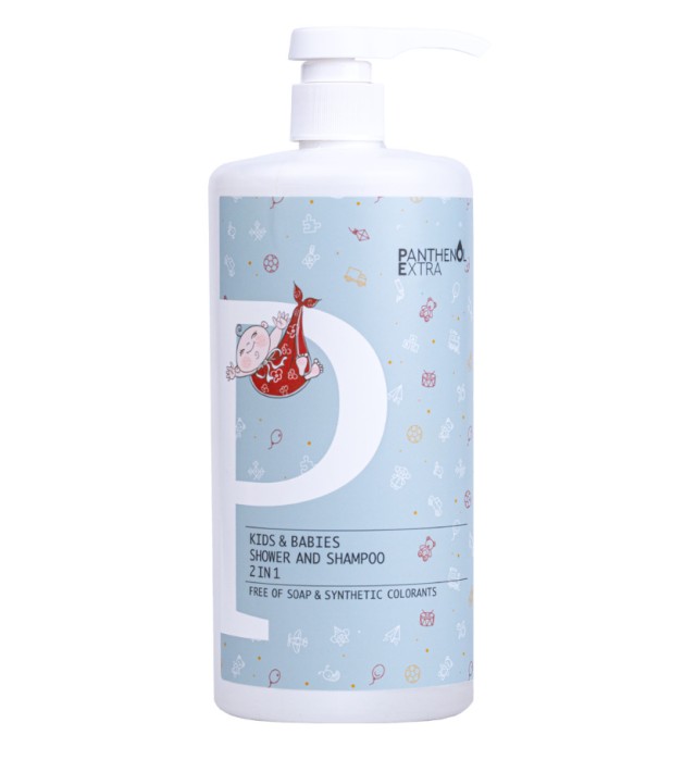 Medisei Panthenol Extra Kids & Babies 2in1 Shower & Shampoo Cleanser 1L