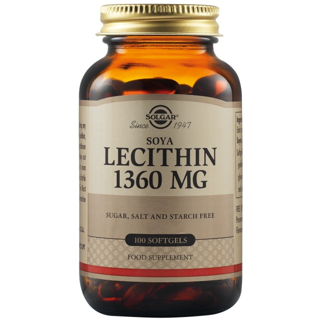SOLGAR LECITHIN 1360MG SOFTGELS 100S