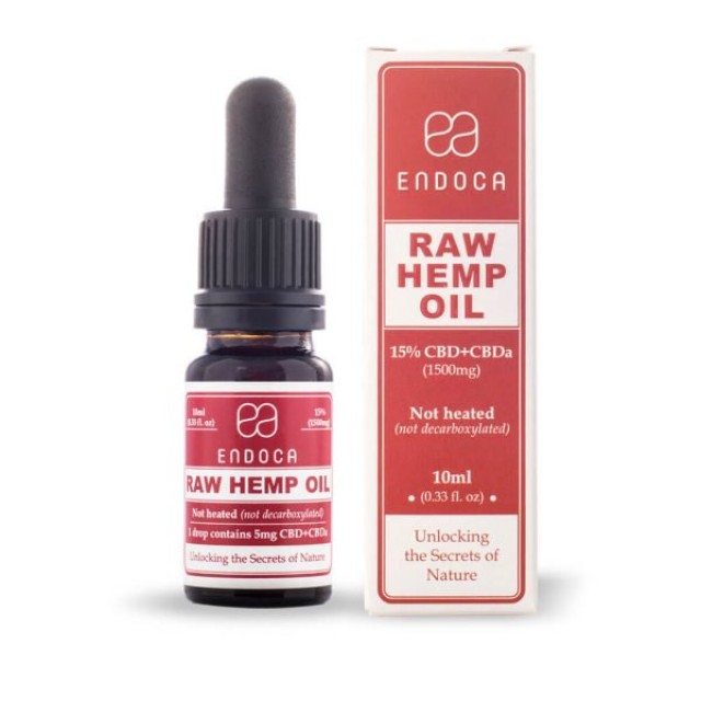 Endoca Raw Hemp oil 15% CBD+CBDa 10ml