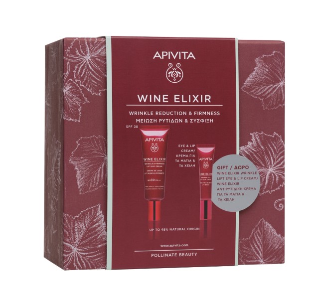 Apivita Set Wine Elixir Anti-Wrinkle Day Cream SPF30 40ml + Δώρο Apivita Wine Elixir Wrinkle Lift Eye & Lip Cream 15ml