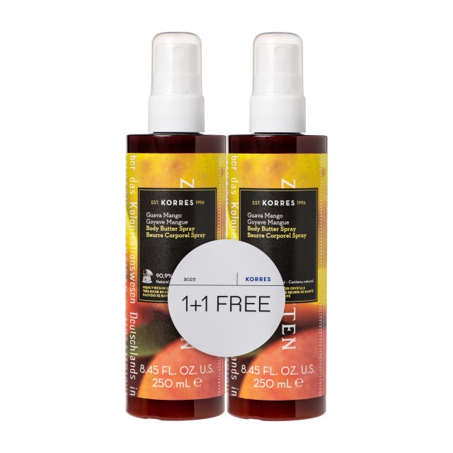 Korres Set 1+1 Guava Mango Body Butter Spray 2x250ml