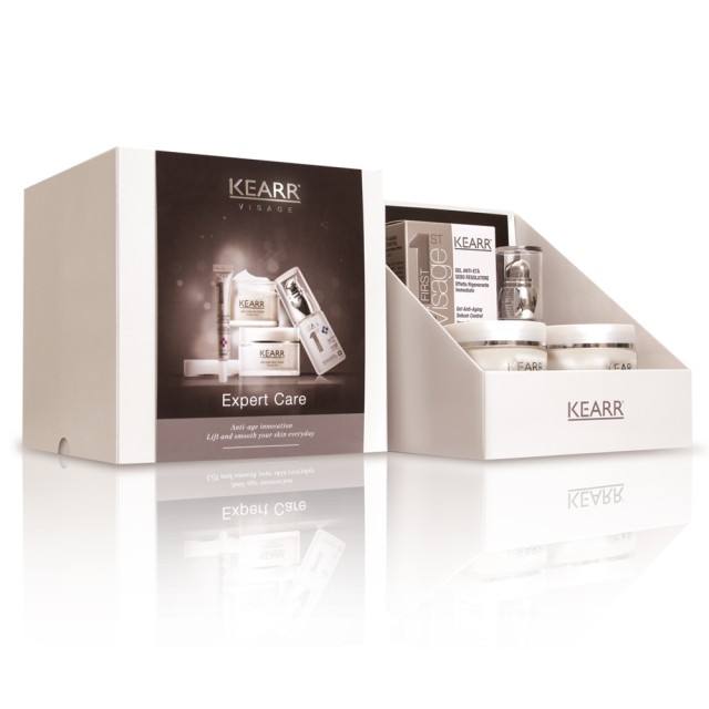Kearr Set Visage Expert Anti-Aging Day Cream 50ml + Anti-Aging Night Cream 50ml + Moistorizing Day Serum 30ml + Anti-Aging Concentrated Serum for Eye Contour Area 15ml