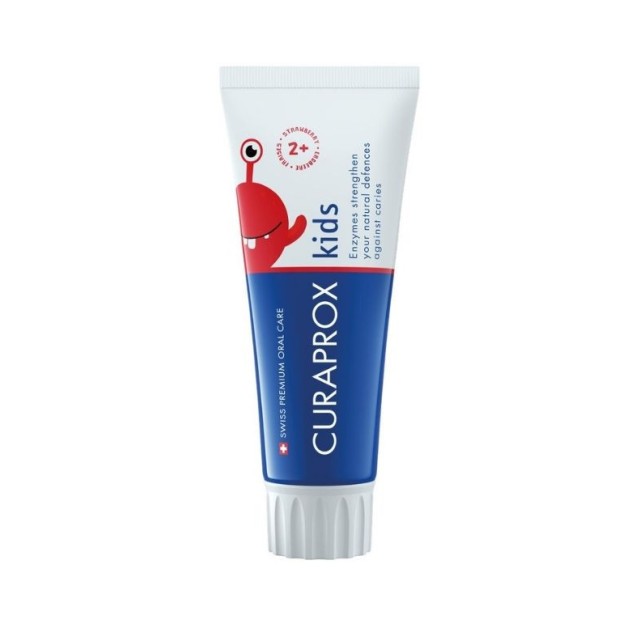 Curaprox Toothpaste For Kids Παιδική Οδοντόκρεμα από 2 Ετών και Άνω με Γεύση Φράουλας με Φθόριο 950ppm 60ml