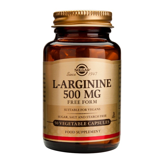 SOLGAR L-ARGININE 500MG 50VCAP