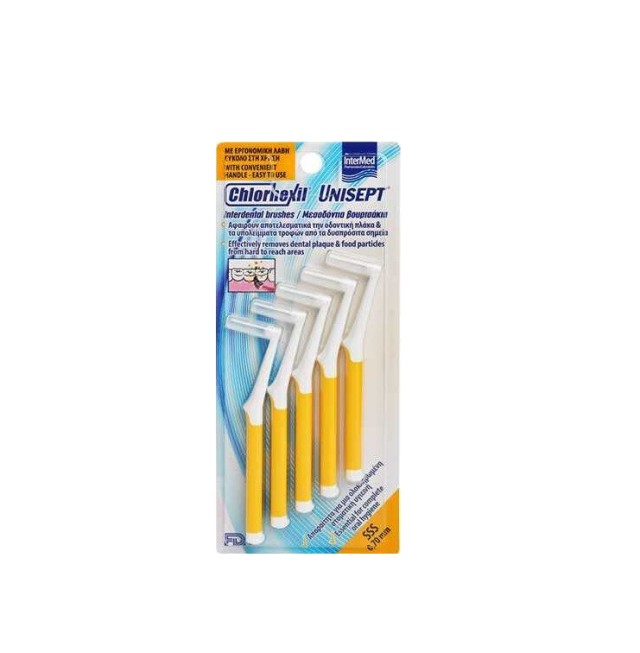 INTERMED Chlorhexil Unisept Interdental Brushes SSS 0,7mm 5 τμχ