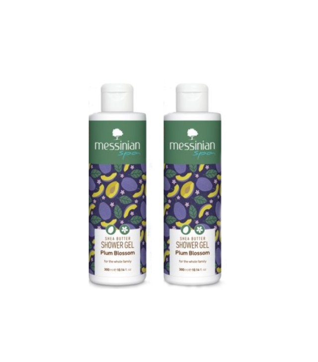 Messinian Spa Set Family Pack Αφρόλουτρο Άνθος Δαμασκηνιάς 2x300ml