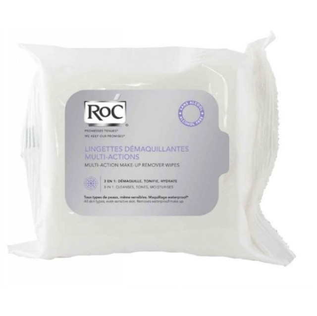 ROC LINGETTES DEMAQUILLANTES MULTI ACTION 25p