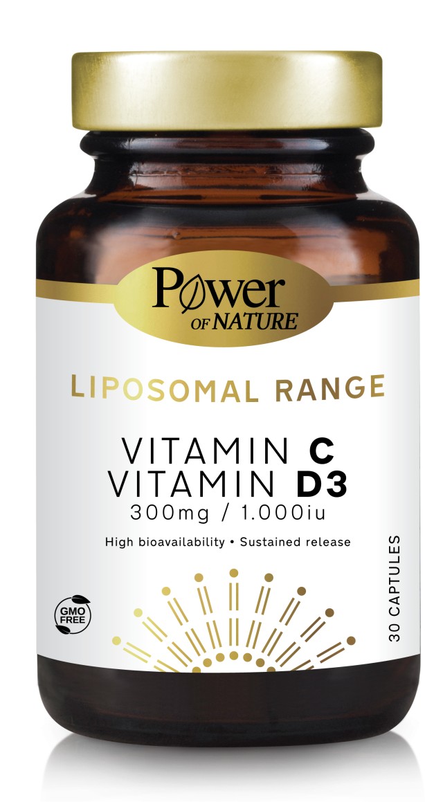 Power Health Liposomal Range Vitamin C 300mg + Vitamin D3 1000iu 30caps