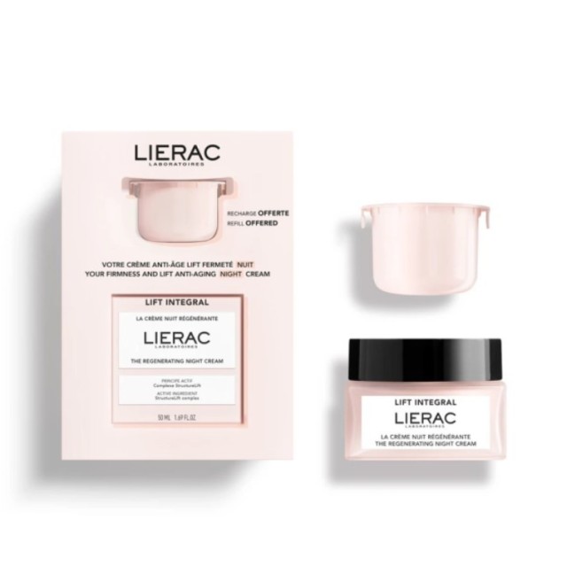 Lierac Set Lift Integral Regenerating Night Cream 50ml & Δώρο Cream Refill 50ml