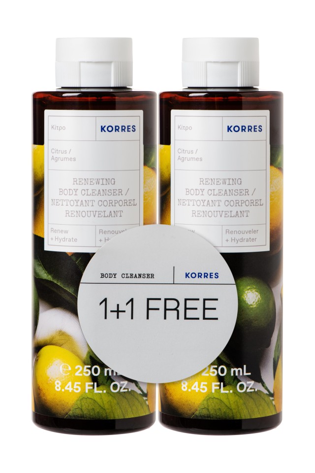 KORRES ΑΦΡΟΛΟΥΤΡΟ ΚΙΤΡΟ 250ML 1+1ΔΩΡΟ