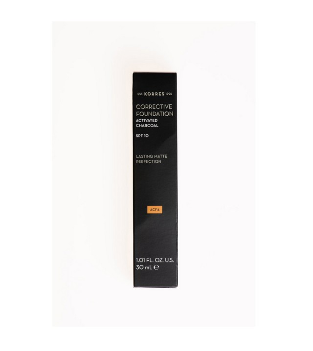 Korres Corrective Foundation SPF15 Activated Charcoal ACF4 Διορθωτικό Make-up ACF4 με Ενεργό Άνθρακα 30ml