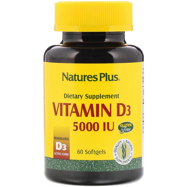 Nature's Plus Vitamin D3 5000 IU 60 softgels