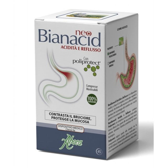 Aboca Neo Bianacid 45Tabs για οξύτητα και παλινδρόμηση