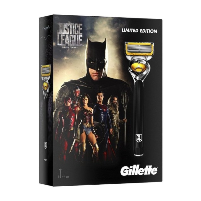 Gillette Set Justice League Fusion ProShield Ανταλλακτικά 3τμχ + ΔΩΡΟ Συλλεκτική Ξυριστική Μηχανή Fusion ProShield με τεχνολογία Flexball 1τμχ